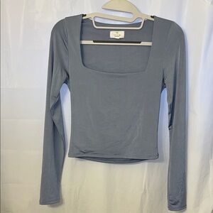 Women's Blue Long Sleeve Top